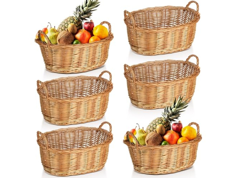 Bunter Picknickkorb gekühlt für 4 Personen Fass-Geschenkkorb Romantische Sets