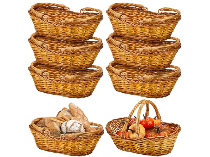 Mini-Picknickkörbe mit Deckeln 30 cm Rattan-Korb Klappbar Outdoor