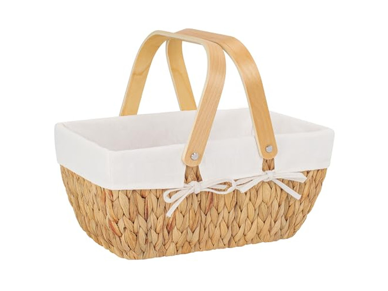 Picknickkorb Mit Holz Essen Zusammenklappbare Körbe Rucksack Für 4 Personen Räder