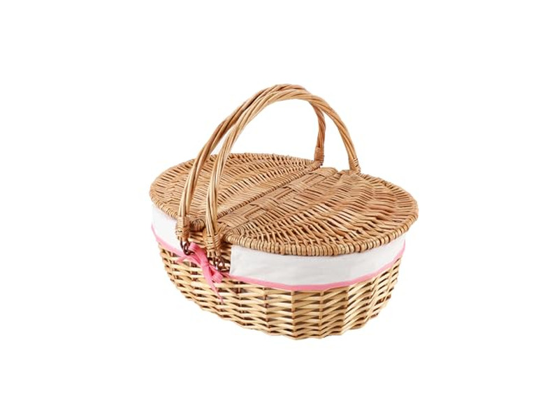 Picknick-Geschenkset für 4 Kinder, geflochtener Korb, personalisierte gute Körbe