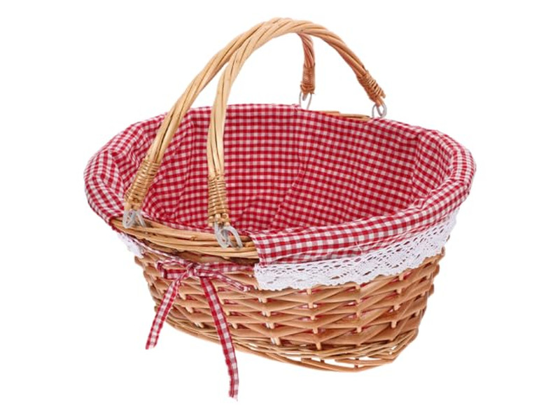 Kunststoff-Outdoor-Picknickkorb für 6 Personen Weißer Rattan 1 Stück Großer Kühler