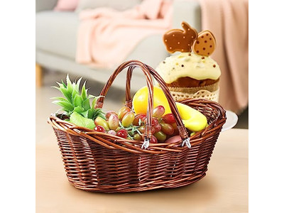 Korb-Aufbewahrungsbox Picknickkorb, geflochten mit Essen zum Verkauf, Fabrik, großes Set