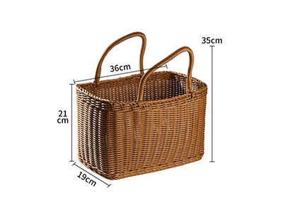 Bambus-Picknickkorb mit Deckel Bananen-Rattan Vintage Blech-Körbe Pasket Großhandel