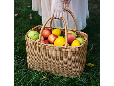 Bambus-Picknickkorb mit Deckel Bananen-Rattan Vintage Blech-Körbe Pasket Großhandel