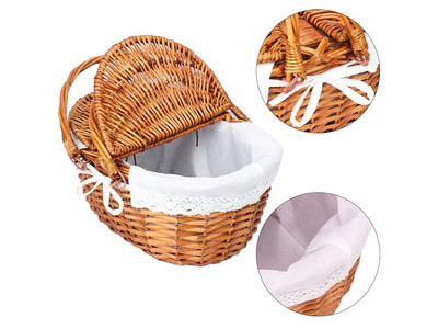 Korb Picknick 2 Sets Junior Display Mit Getränkehalter Kunststoff Rattan