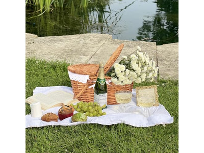 Korb Picknick 2 Sets Junior Display Mit Getränkehalter Kunststoff Rattan