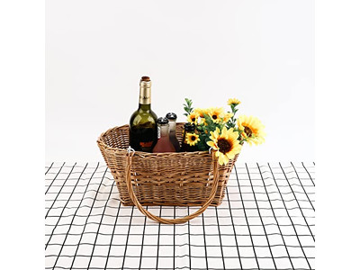 Strand-Picknick-Set Landhausstil Geschenkkorb Isolierter Korb Markenboxen Körbe