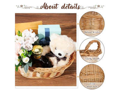Bunter Picknickkorb gekühlt für 4 Personen Fass-Geschenkkorb Romantische Sets