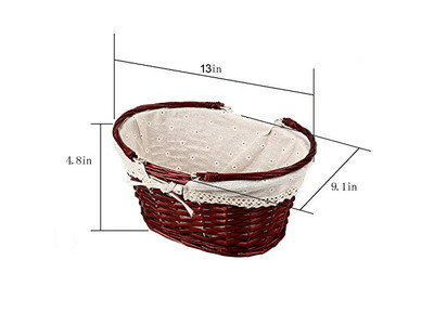 Isolierter Picknickkorb Rund Weiden Vintage Preise Graviertes Set Beste Fütterung