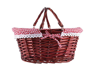 Mini-Picknickkörbe Partygeschenk Holzspielzeugkorb Fröhlich Beste Zusammenklappbar Einzeln