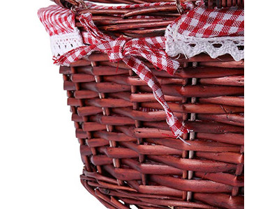 Mini-Picknickkörbe Partygeschenk Holzspielzeugkorb Fröhlich Beste Zusammenklappbar Einzeln