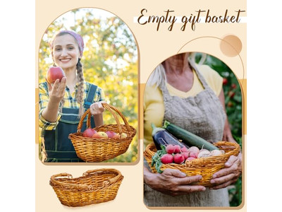 Mini-Picknickkörbe mit Deckeln 30 cm Rattan-Korb Klappbar Outdoor