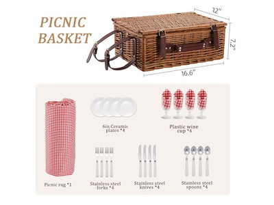 Picknickkorb Kreis Einzelkörbe Ein Stück Lager mit leeren farbigen