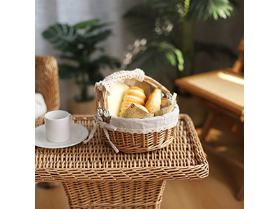 Picknickkorb mit tragbarem Tisch Brot Leder Aufbewahrungsregal Kein Mindestbestellwert Der Beste
