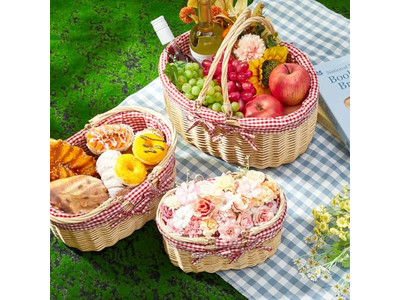 Picknick-Set für 2 mit Tisch Faltbarer Korbdeckel Flach Gewebter Weidenkasten