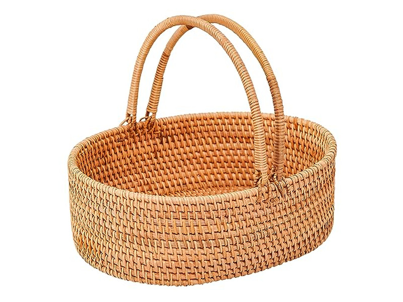 Picknick-Snack-Frucht-Aufbewahrungskorb Mini-geflochtene Bauern-Geschenke Rohr