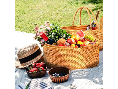 Picknick-Snack-Frucht-Aufbewahrungskorb Mini-geflochtene Bauern-Geschenke Rohr