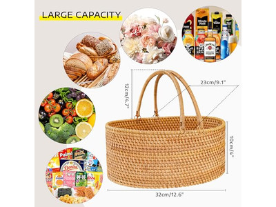 Picknick-Snack-Frucht-Aufbewahrungskorb Mini-geflochtene Bauern-Geschenke Rohr
