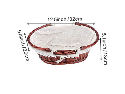 Tragbarer Outdoor-Picknickkorb Rattan Kofferkorb 6 Weiden-Set