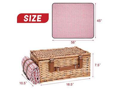 Thermoisolierter Picknickkorb Weide Camping Valentinstag Korb 1930er