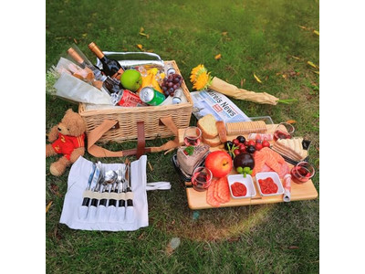 Vintage Holz-Picknickkorb Herzförmig Handgemacht Großer Korb Weiche Kapazität