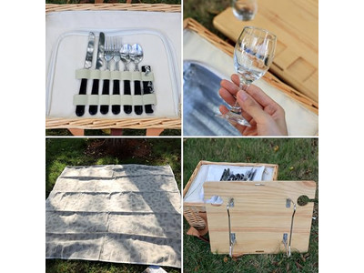 Vintage Holz-Picknickkorb Herzförmig Handgemacht Großer Korb Weiche Kapazität