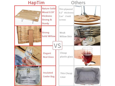 Vintage Holz-Picknickkorb Herzförmig Handgemacht Großer Korb Weiche Kapazität