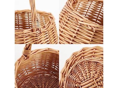 Wein Käse Picknick Rucksack Zusammenklappbarer Korb Ziel Tragen Groß Mit Deckel